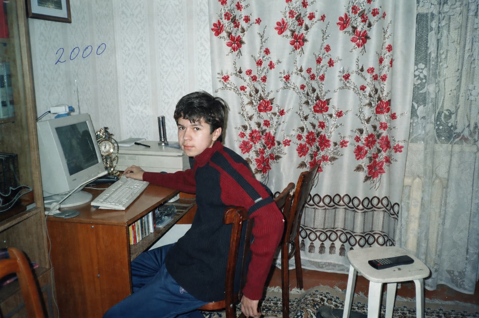 Me at the computer, c. 2000